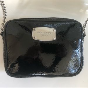 Michael Kors Black Patent Crossbody Bag